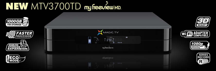 Magic TV™ MTV3700TD High Definition Digital Television Recorder with Dual tuners and a 1000GB Hard Disk Drive